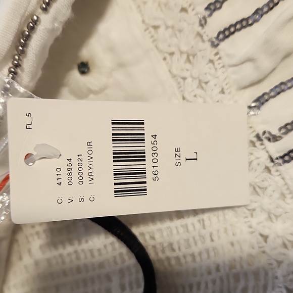 Anthropologie Amalia Lace Beaded Embroidered Blouse Size L. A44 - Picture 10 of 10